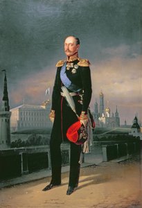 Portrett av keiser Alexander II (1818-81), 1856